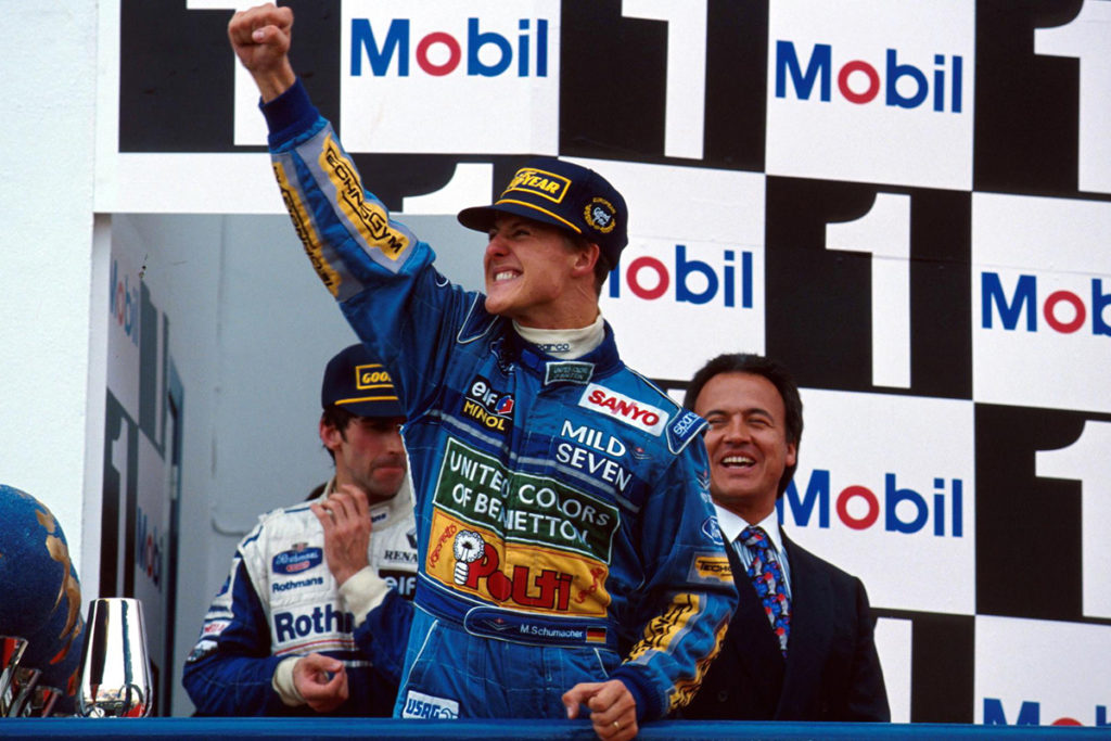 Michael Schumacher 1994 Credit: F1/Twitter